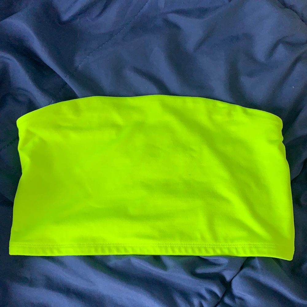 Neon yellow tube top